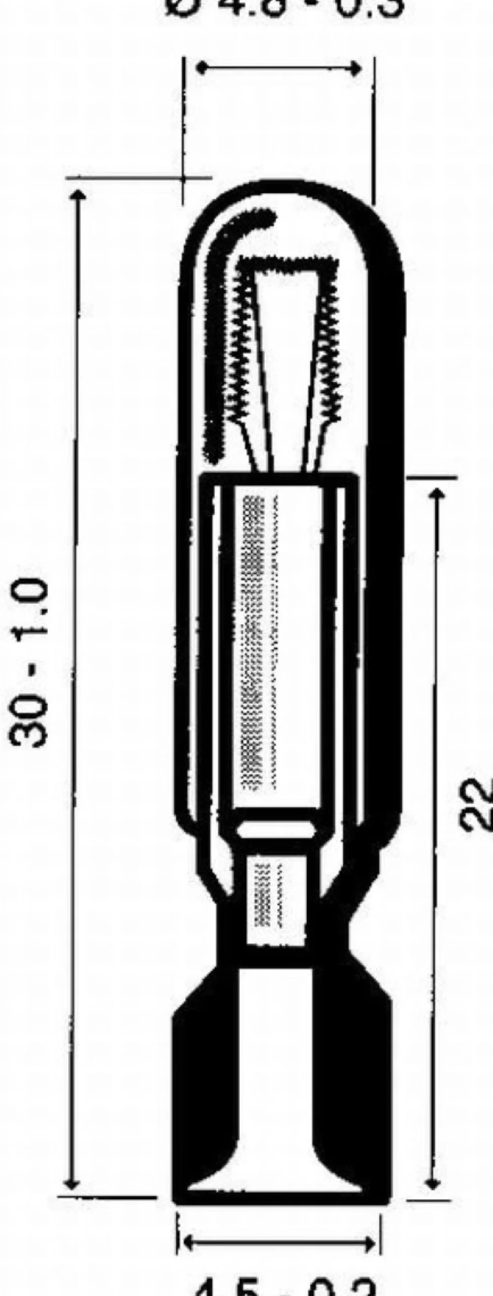 Telefonlampe 30V, 0,05 A, T5,5, 5x30 mm