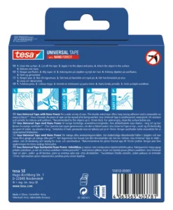 tesa dobbeltklæbende Nano Power tape, 30 mm x 3 meter, klar