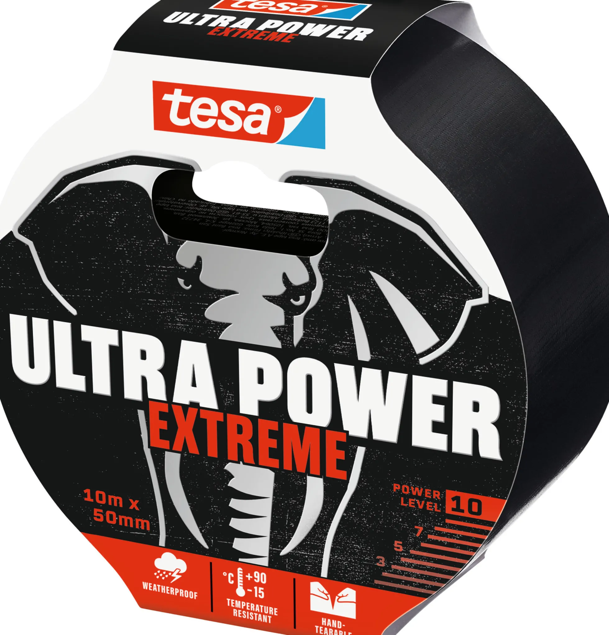 tesa reparationstape Ultra Power Extreme 50 mm x 10 m, sort