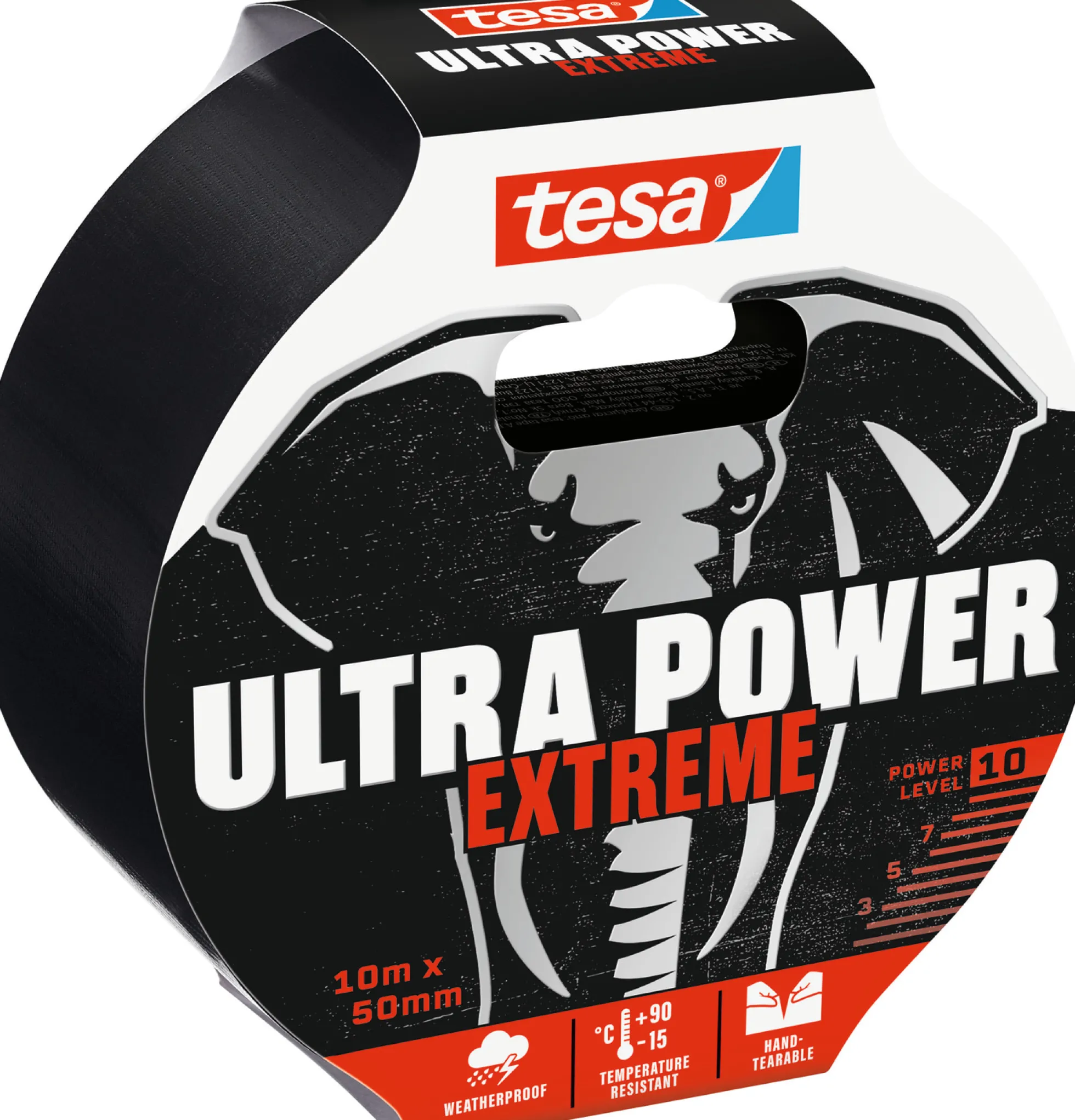 tesa reparationstape Ultra Power Extreme 50 mm x 10 m, sort