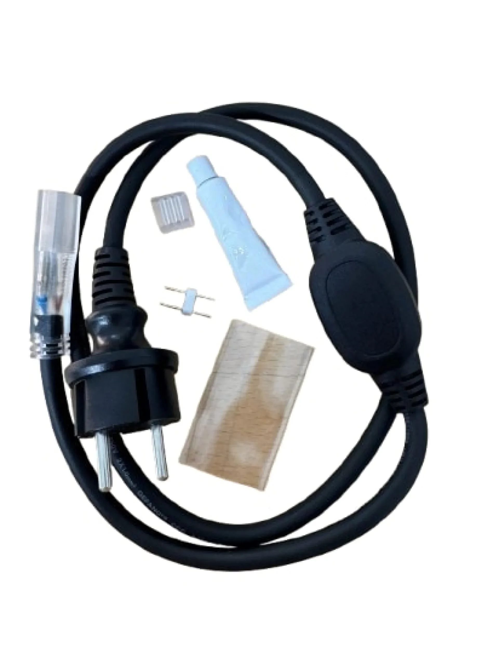 Tilslutningskabel til Budget 230 LED strip, 1 meter, sort, IP67