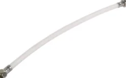 Tilslutningsslange af hvid PVC med omløbere, ½" x ½"