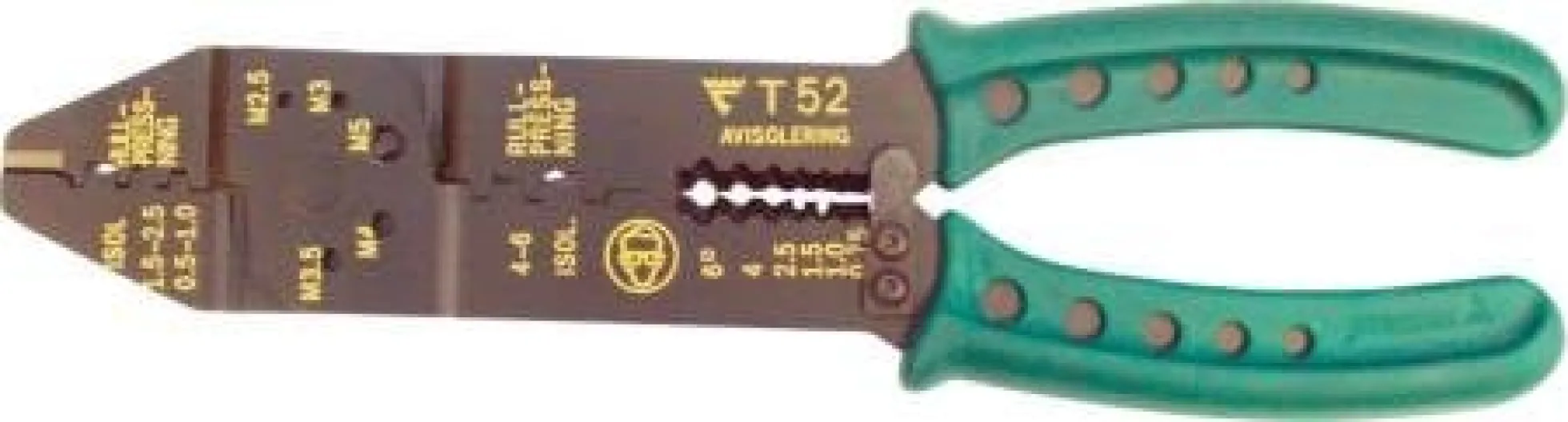T52 multifunktions hobbytang, rullepresning, 0,5 til 6,0 mm² - Elpress
