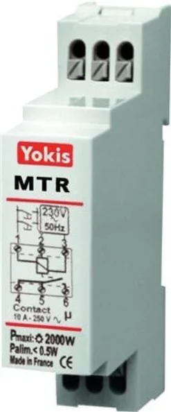 Toggle/tidsrelæ 2000W 2S-4T til din-skinne MTR2000M