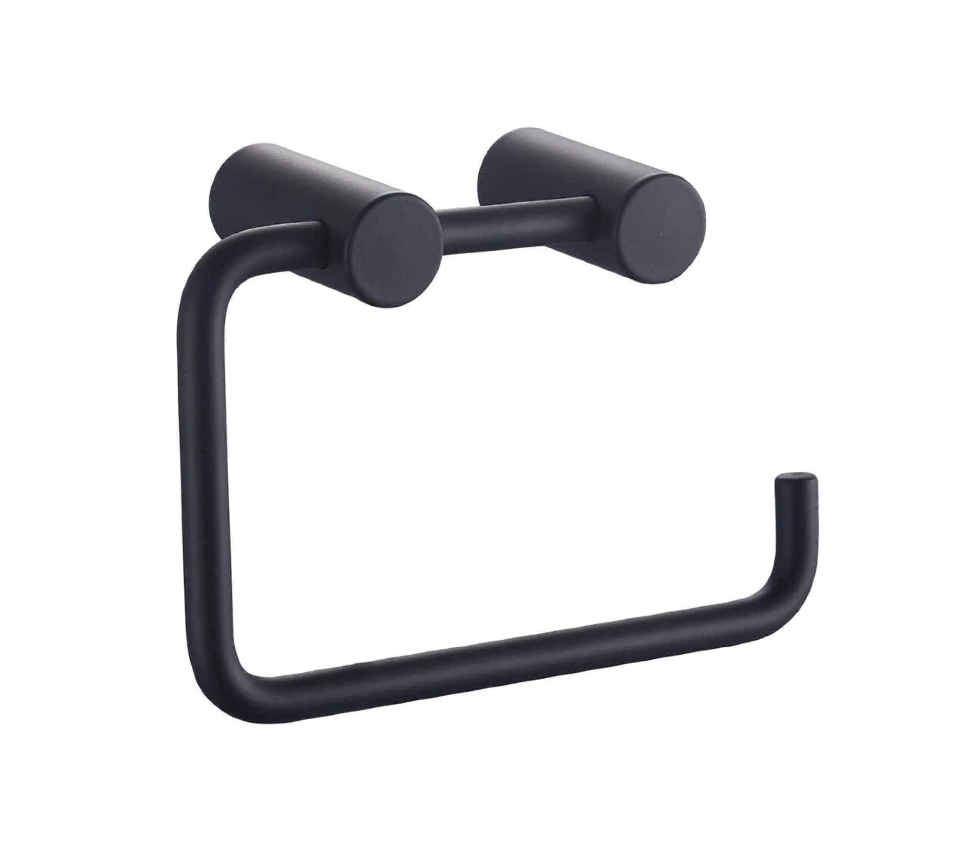 Toiletrulleholder, mat sort