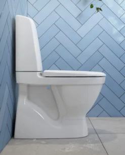 Toiletsæde Nautic, hvid slim seat, soft-close & quick-release - Gustavsberg