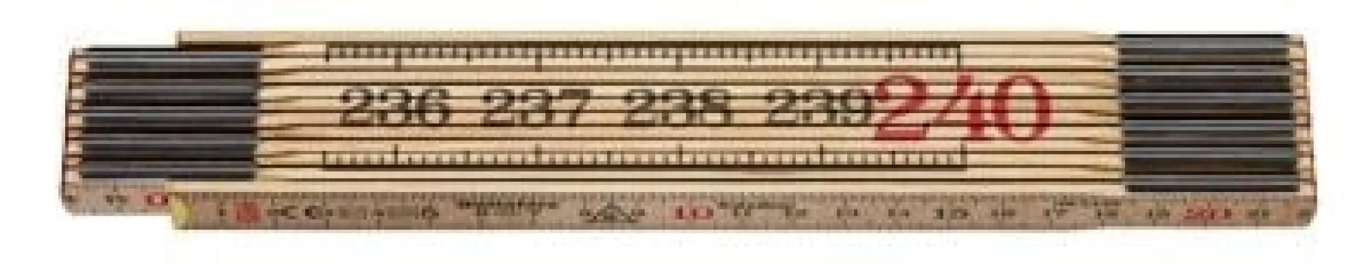 Tommestok træ, 59-2.4-12 mm/mm, 2,4m - Hultafors
