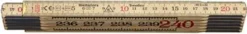 Tommestok træ, 59-2.4-12 mm/mm, 2,4m - Hultafors
