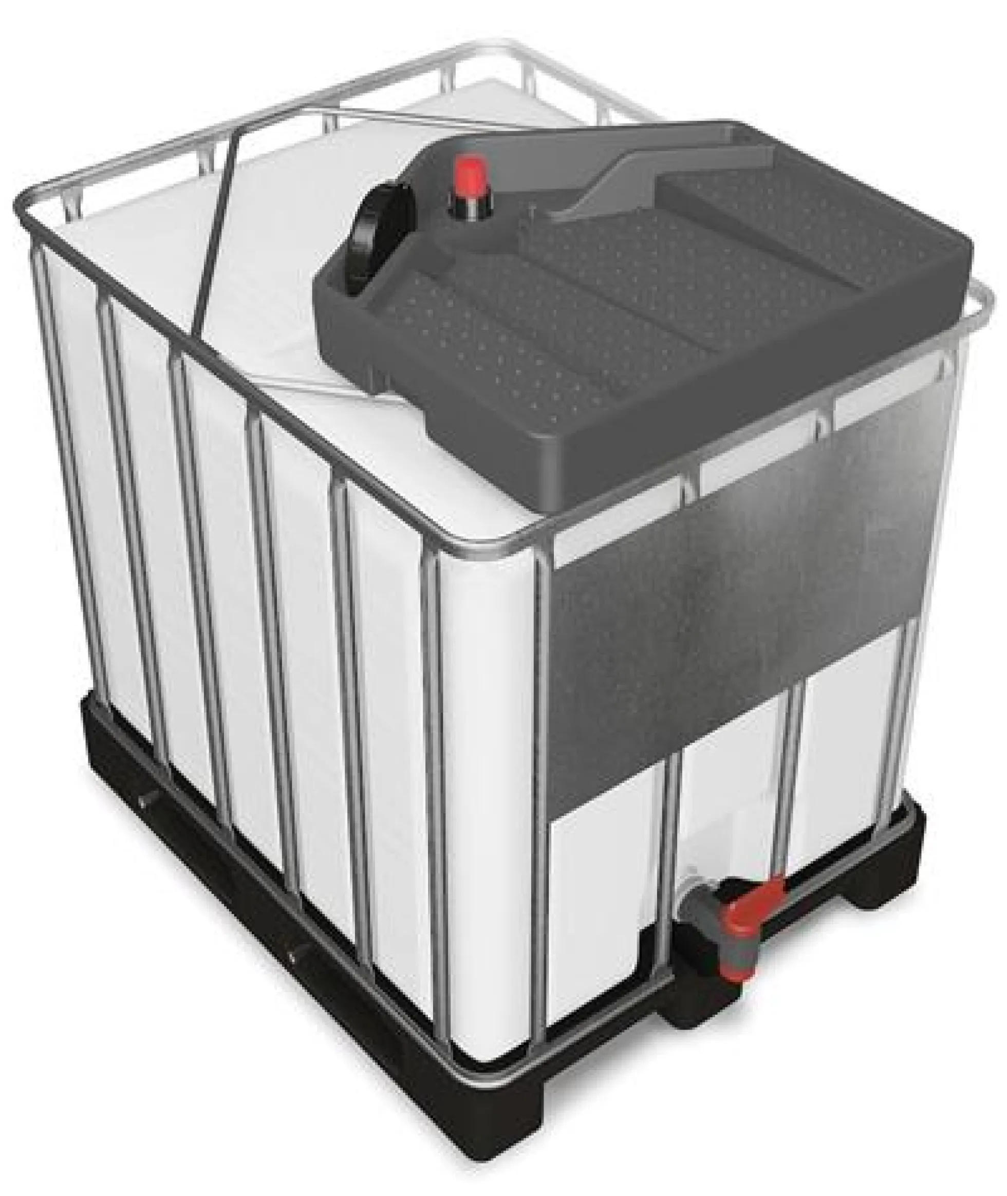 Tragt 15L PE grå til IBC palletanke