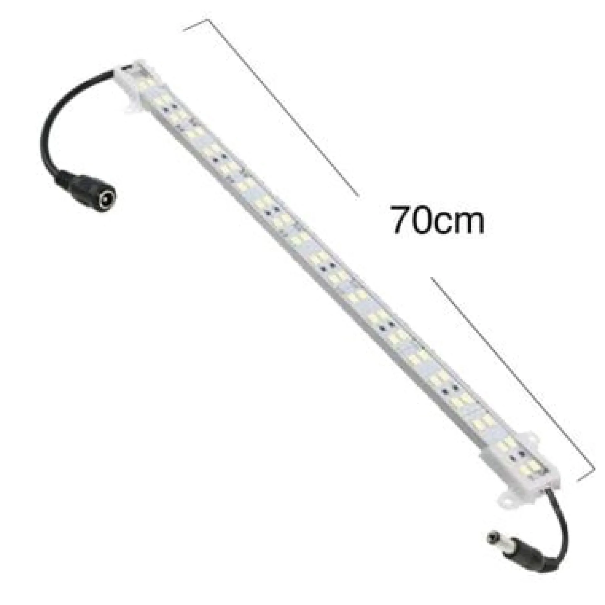 Trappe aluprofil med LED strip, 70 cm, 4W, 24V, IP65, med stik