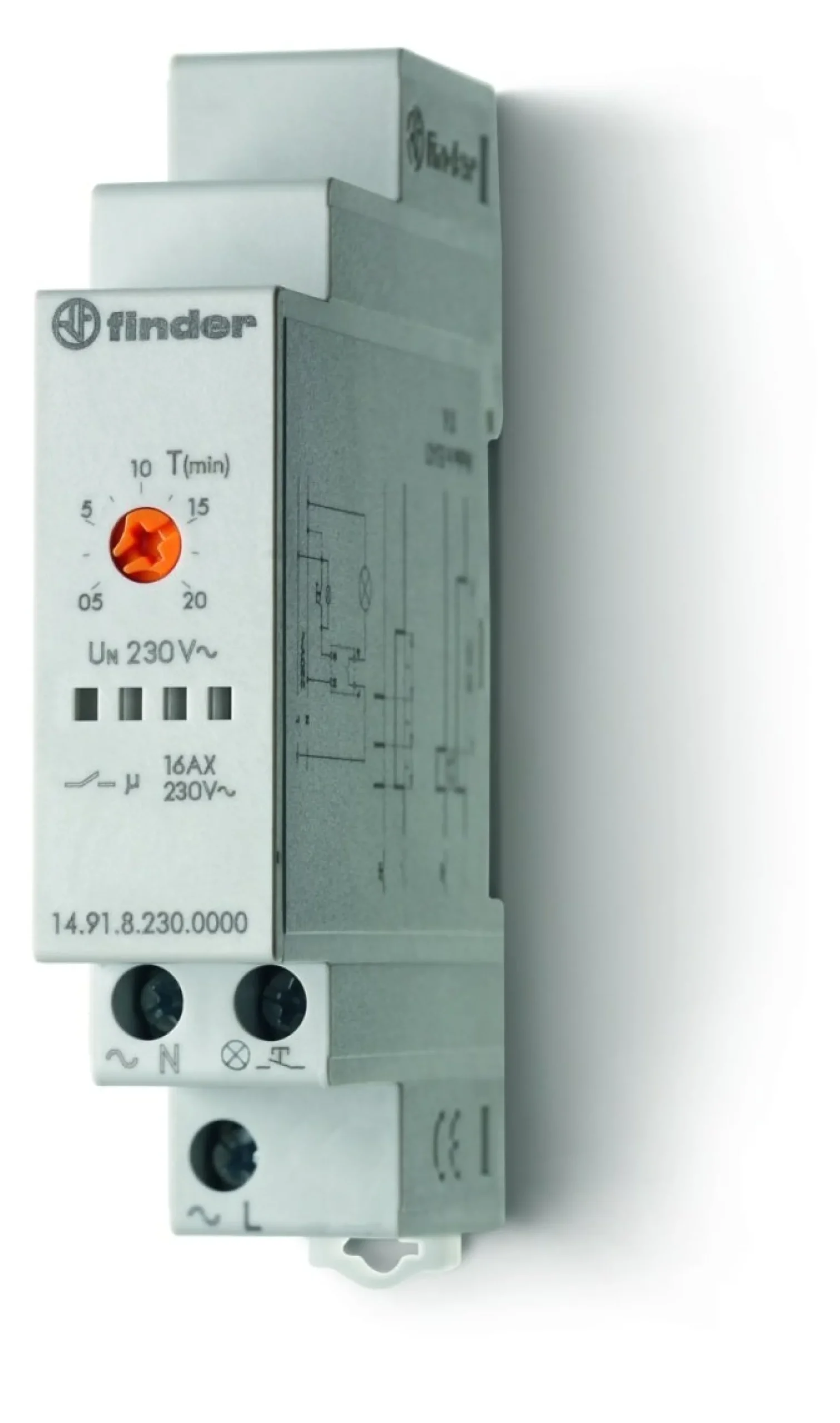 Trappeautomat, interval (triggermulig), 1 slutte, 16A, 230V - Finder