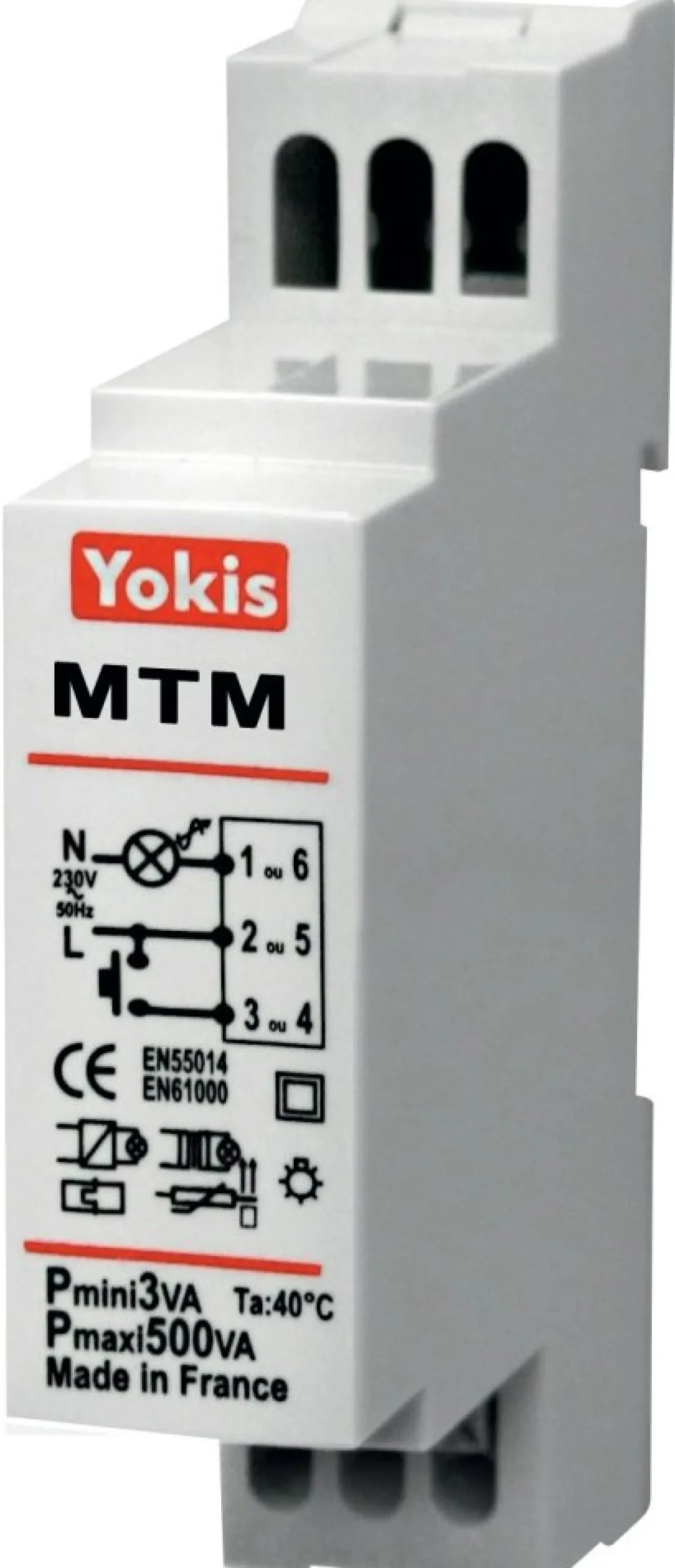 Trappeautomat 500W med soft start/stop til din-skinne MTM500M