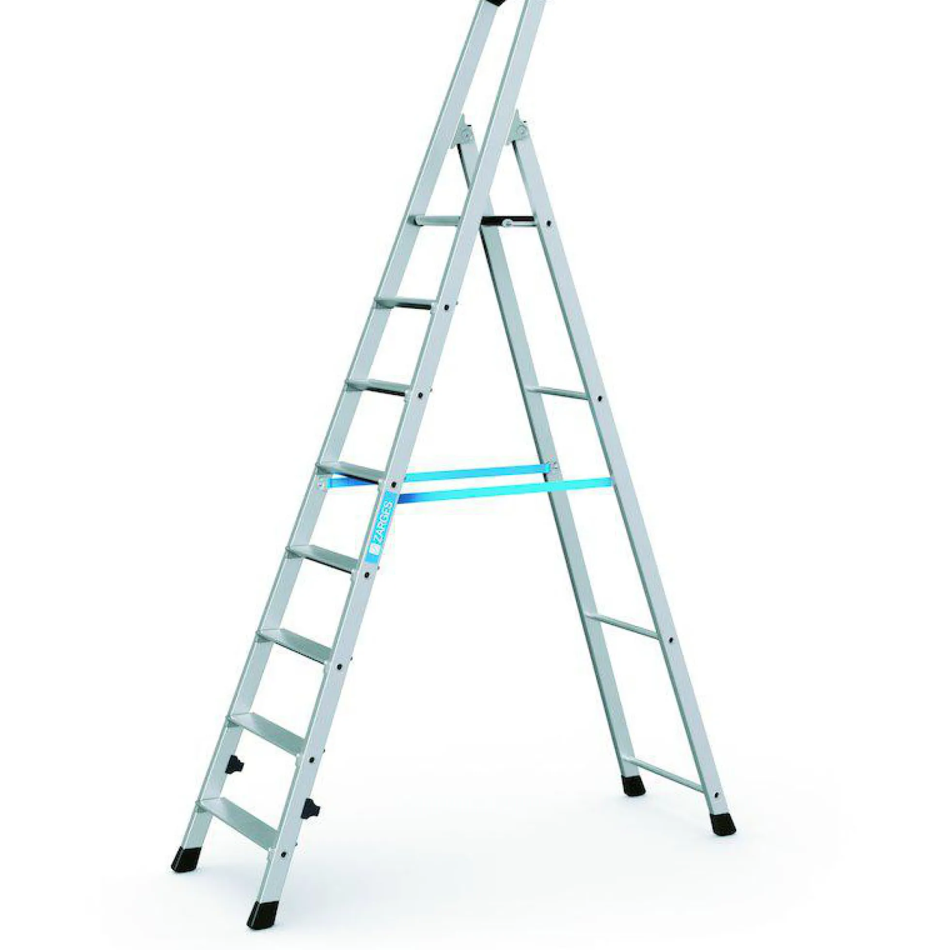 Trappestige aluminium, 8 trin, 1,75 meter