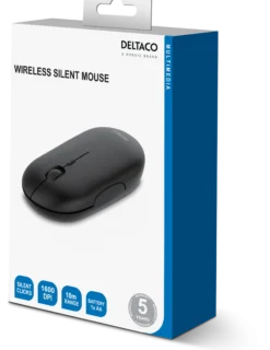 Trådløs flad lydløs mus med USB-modtager