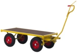 Trækvogn, 1200 kg, med bremse, 100 x 200 cm trælad, lufthjul - Ravendo