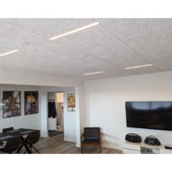 Troldtekt LED Skinnesæt, 4x120 cm, dæmpbar, planforsænket, fjernbetjening inkl. Akustilight & driver, 35W, 3600lm - LEDlife