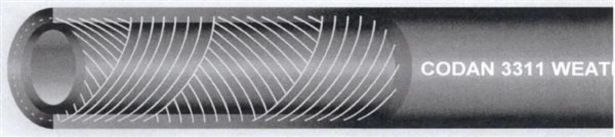 3311 trykluftslange EPDM, 3/8", 10mm indv. dia., 18mm udv. dia., sort - 50 meter