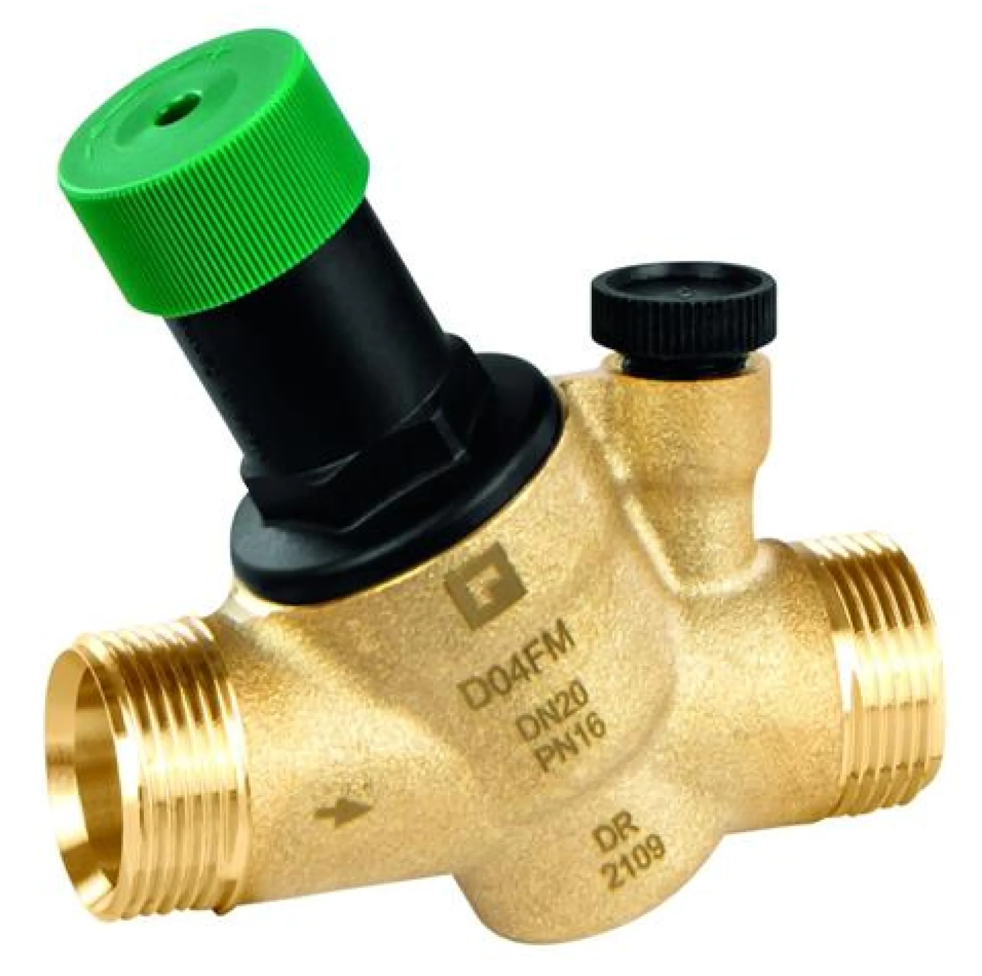 Trykreduktionsventil, 3/8" indvendigt og 1/2" udvendigt gevind, 1,5-6 bar