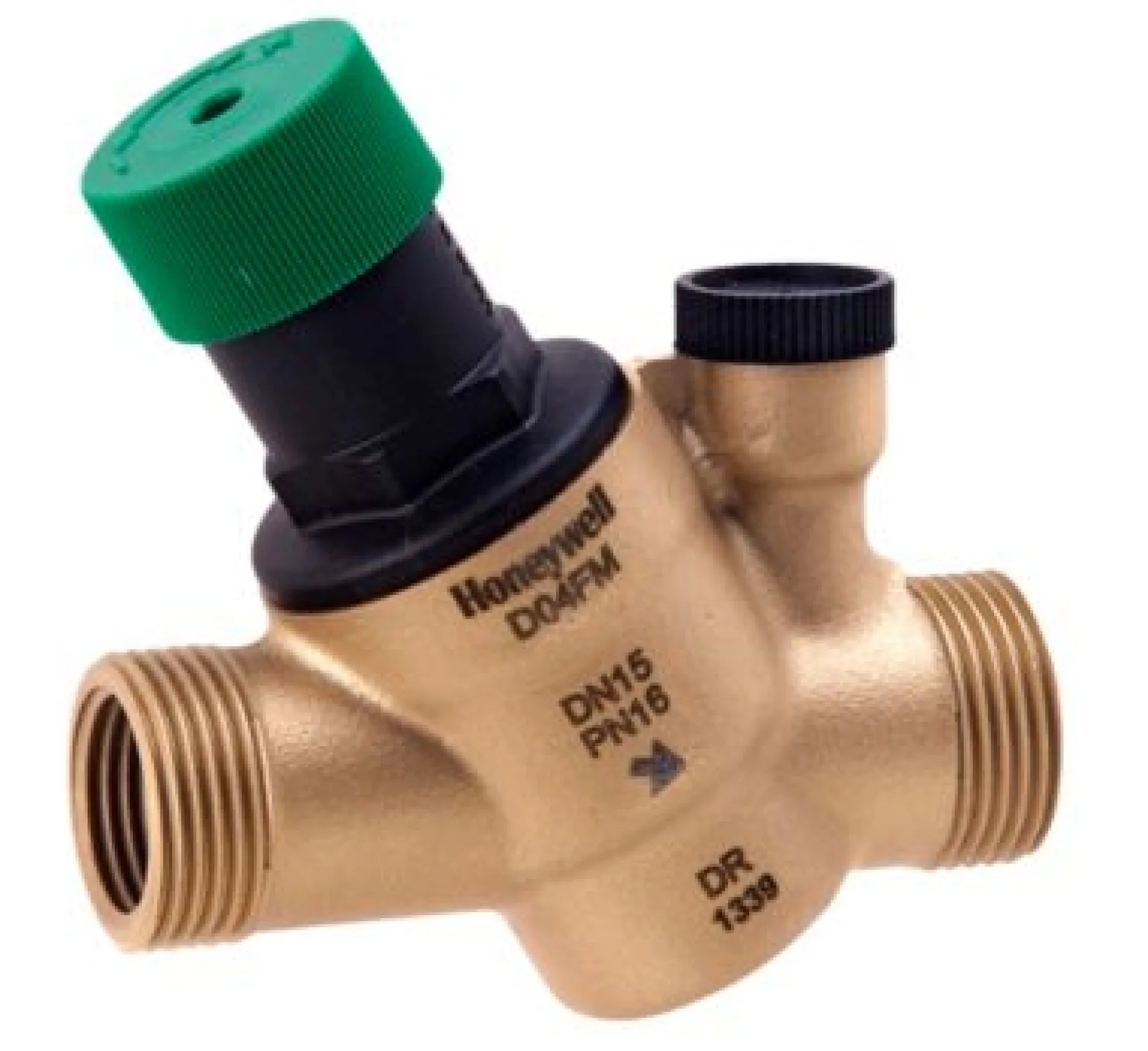 Trykreduktionsventil, 3/8" indvendigt og 1/2" udvendigt gevind, 1,5-6 bar