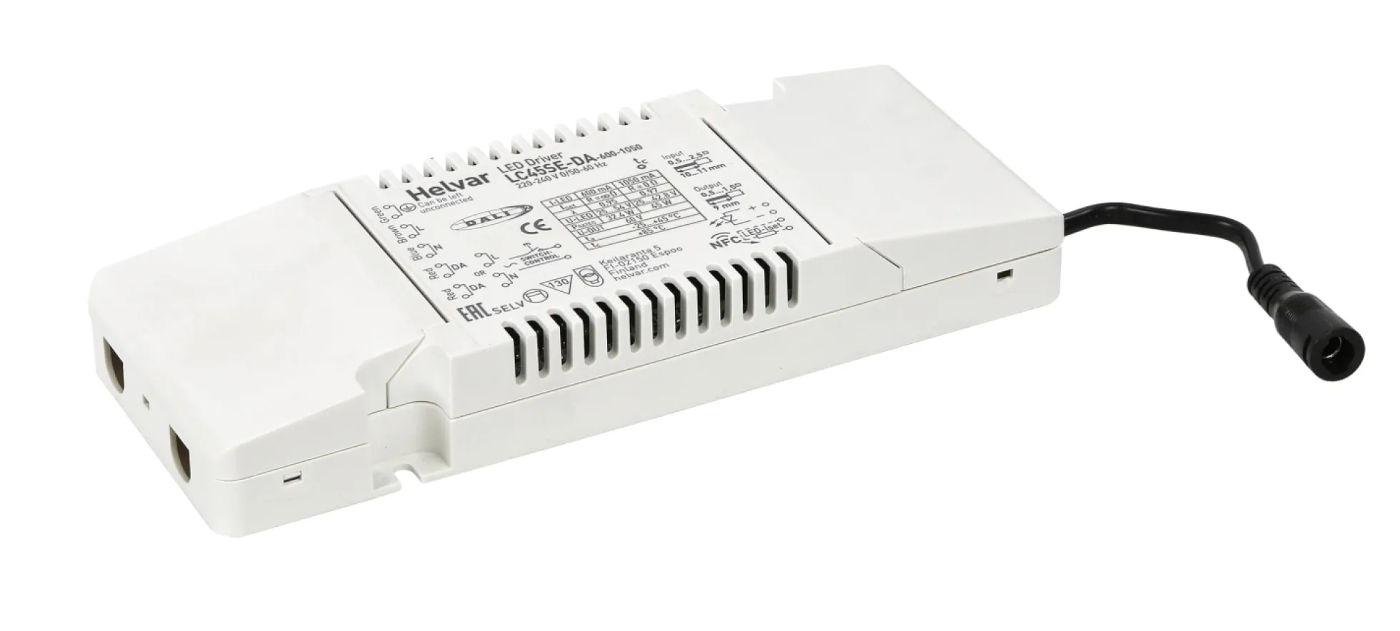 Tulsa LED driver 24W Dali, OP-3395lm / MP-3515lm, 5P konnektorboks