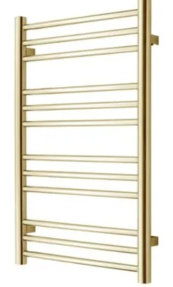 TVS PLUS 12-500 guld håndklæderadiator 785x500mm Vandbåren CC 470mm, guld PVD overfladebelægning