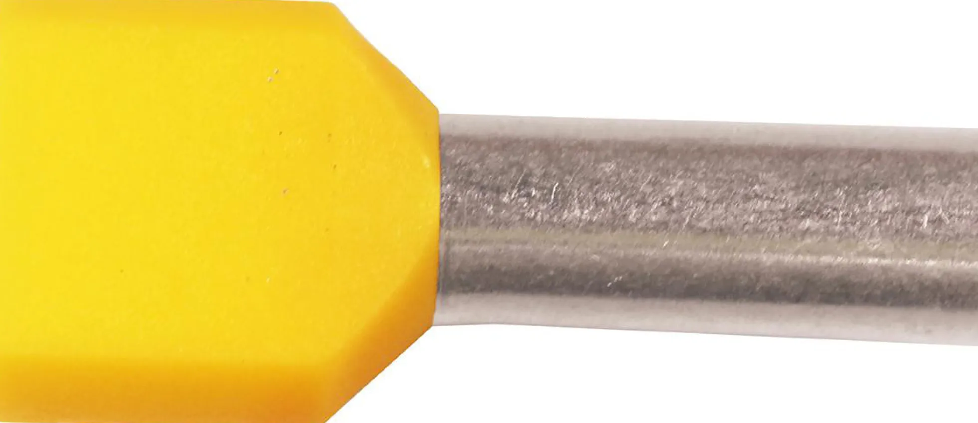 Tylle isolerede dobbel terminalrør, 2x6,0 mm², gul