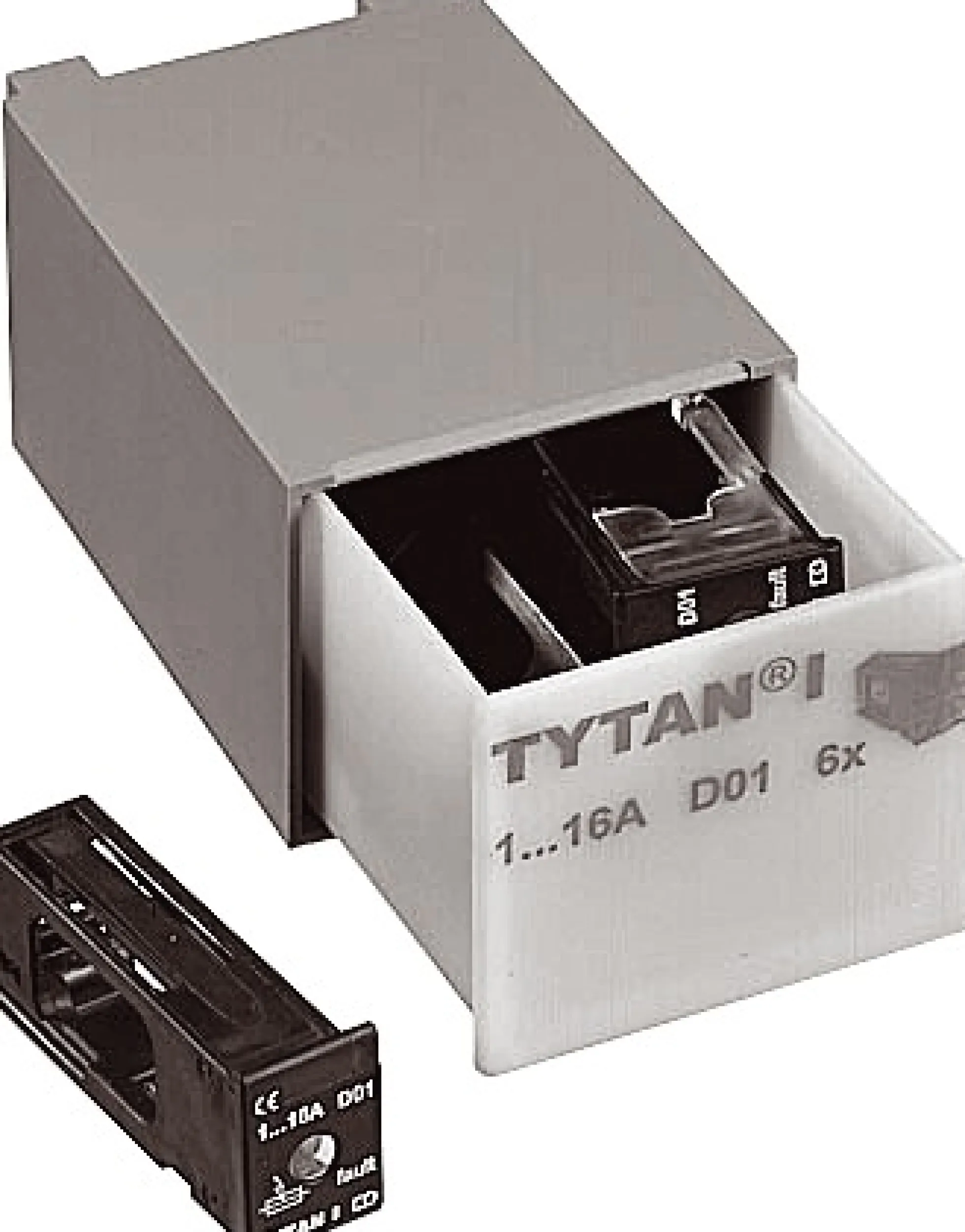 Tytan I sikringsskuffer (2A-16A), 6 pak