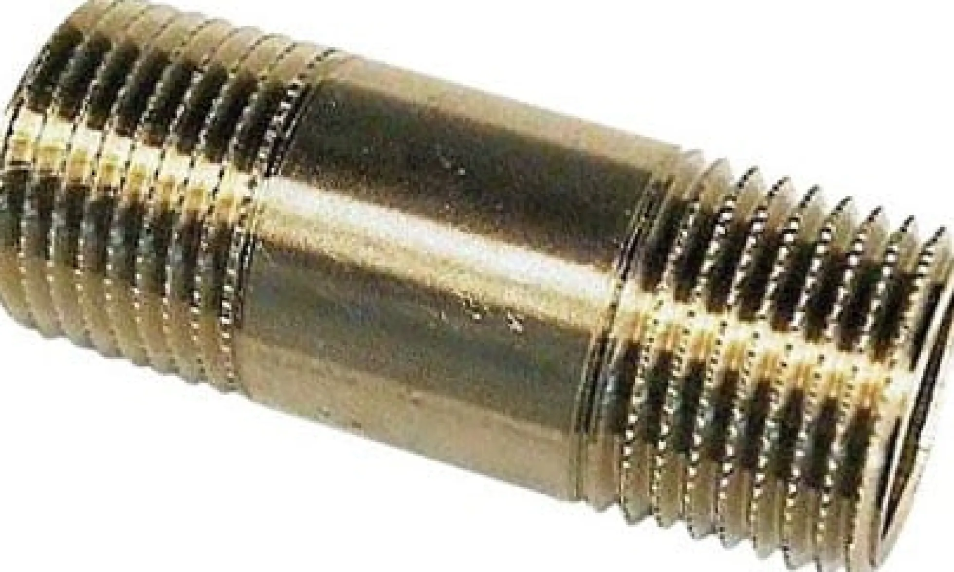 Ubehandlet messing nippelrør, ¾" x ¾"
