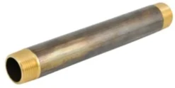 Ubehandlet messing nippelrør 60 mm, 1¼" x 1¼"
