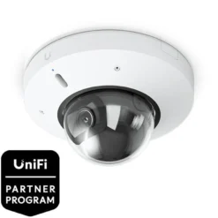 Ubiquiti UniFi G6 Mini Dome overvågningskamera, 4K, 8MP, PoE, AI, IR-nattesyn, hvid