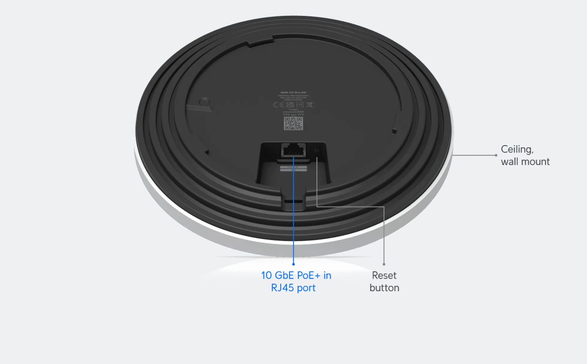 Ubiquiti U7 Pro XG, WiFi 7 AP, 10/5/2.5/1 GbE