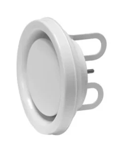 Udsugningsventil med ramme, 100 mm, RAL9003