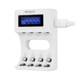 Ultimate Ni-Mh USB oplader, med 4 x AA batterier
