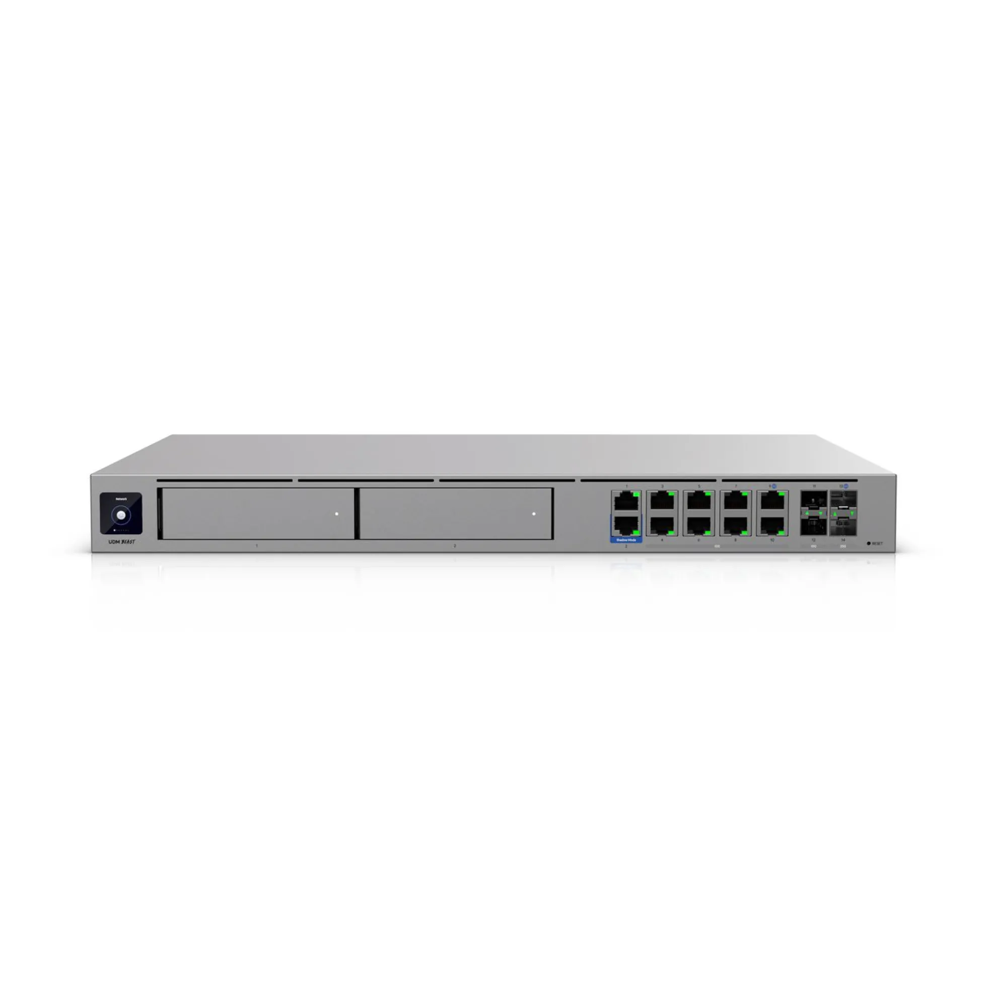 UniFi cloud gateway, hyperscale-class, 25 Gbps IPS/IDS, 7,500+ client capacity, application platform