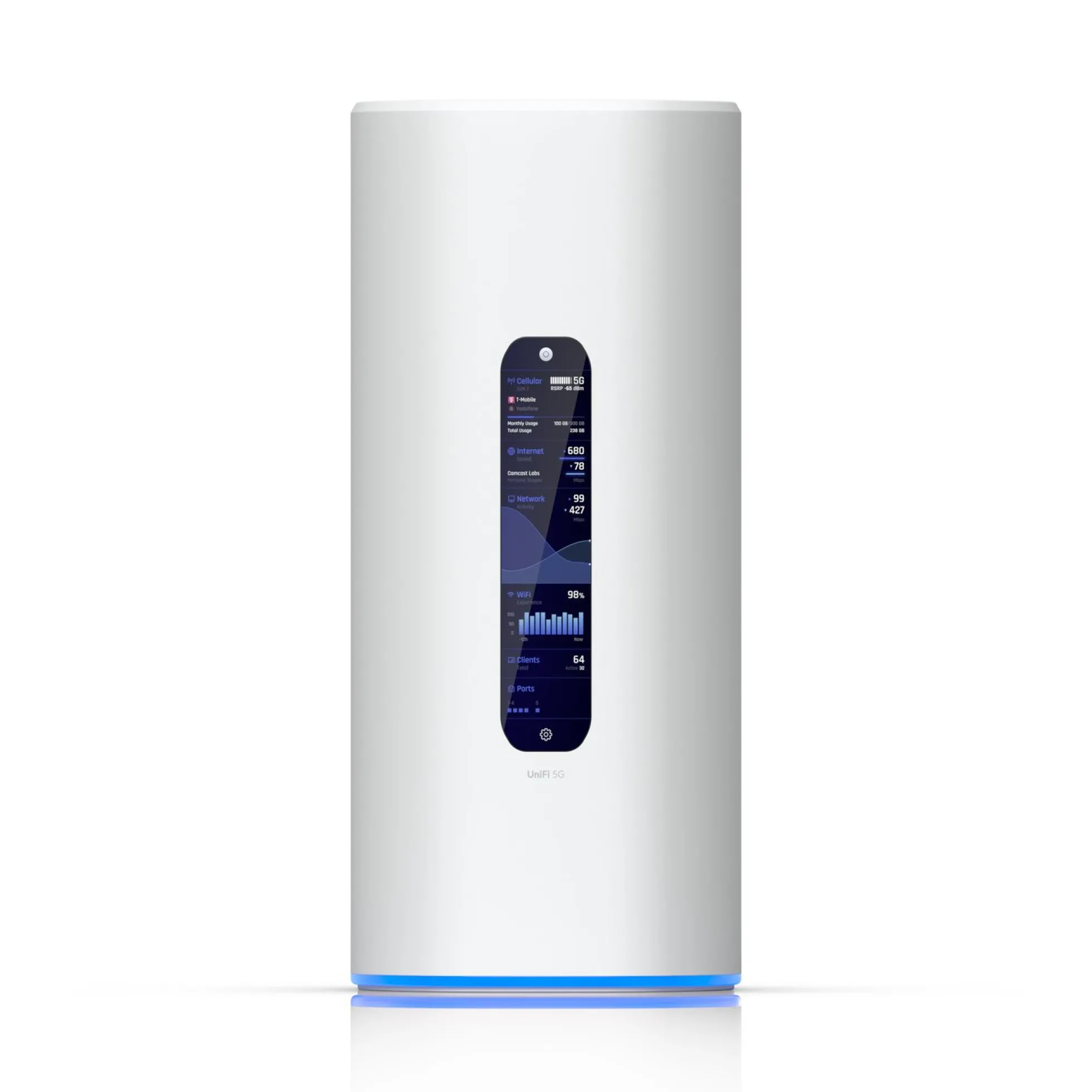 UniFi Dream Router 5G Max, 5G, WiFi 7, 10G SFP+, 2.5 GbE switch, PoE