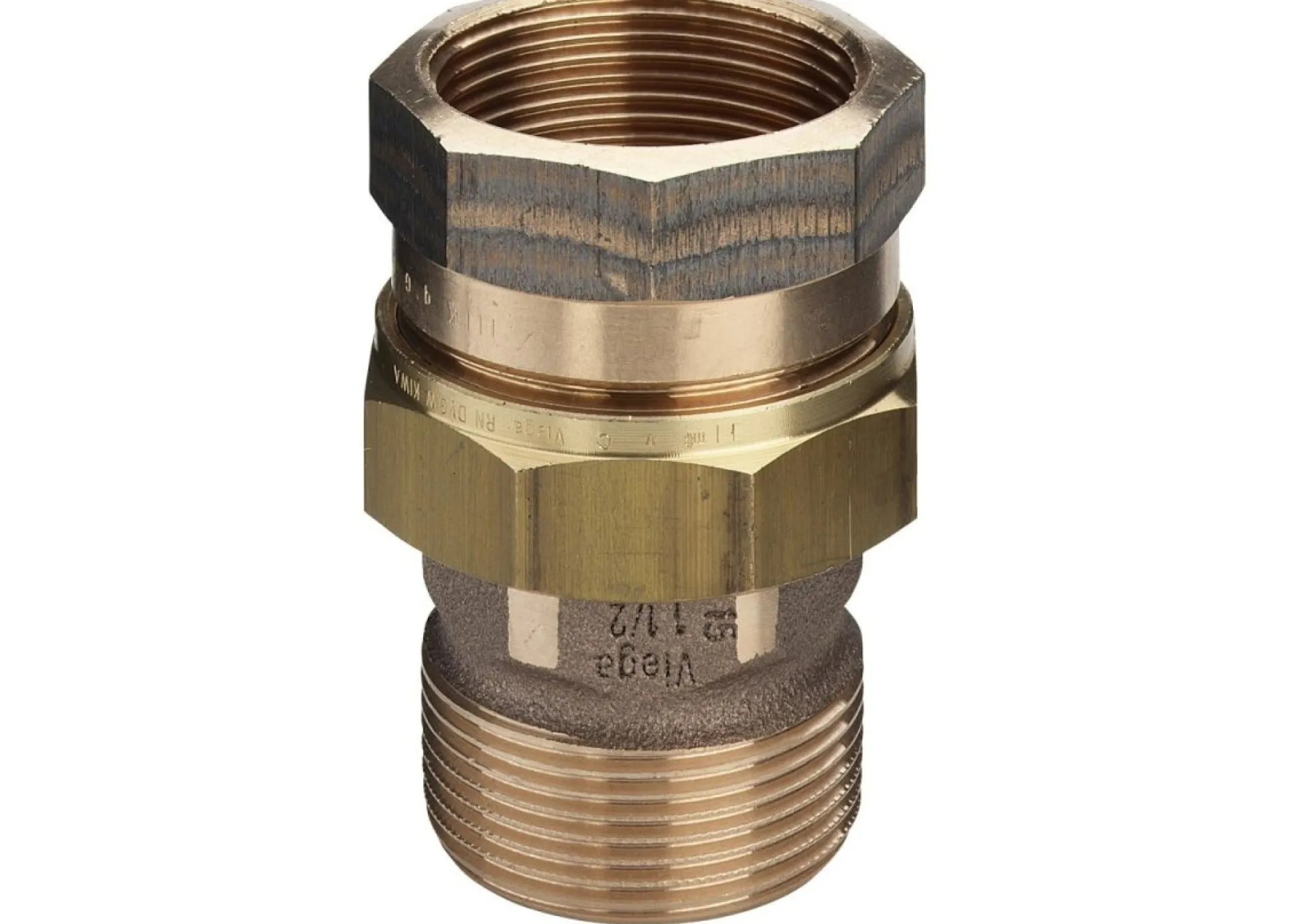 1/2" union muffe/nippel, Rødgods Silicium Bronze