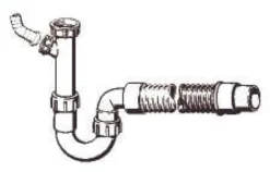 Universal fleksibel vandlås m. studs - 40/50 mm x 1½"