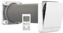 Unoklima XT-U Remote ventilator m. varmegenindvinding og fjernbetjening, hvid, Ø160 mm, <40 m² - Klimair