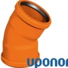 Uponor – Bøjning glat PP (dobbelt muffe) 45° - Ø110 mm