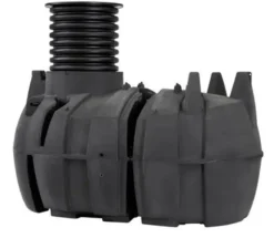 Uponor bundfældningstank 2,4 m³, til tryk, med pumpe, opføringsrør og låg