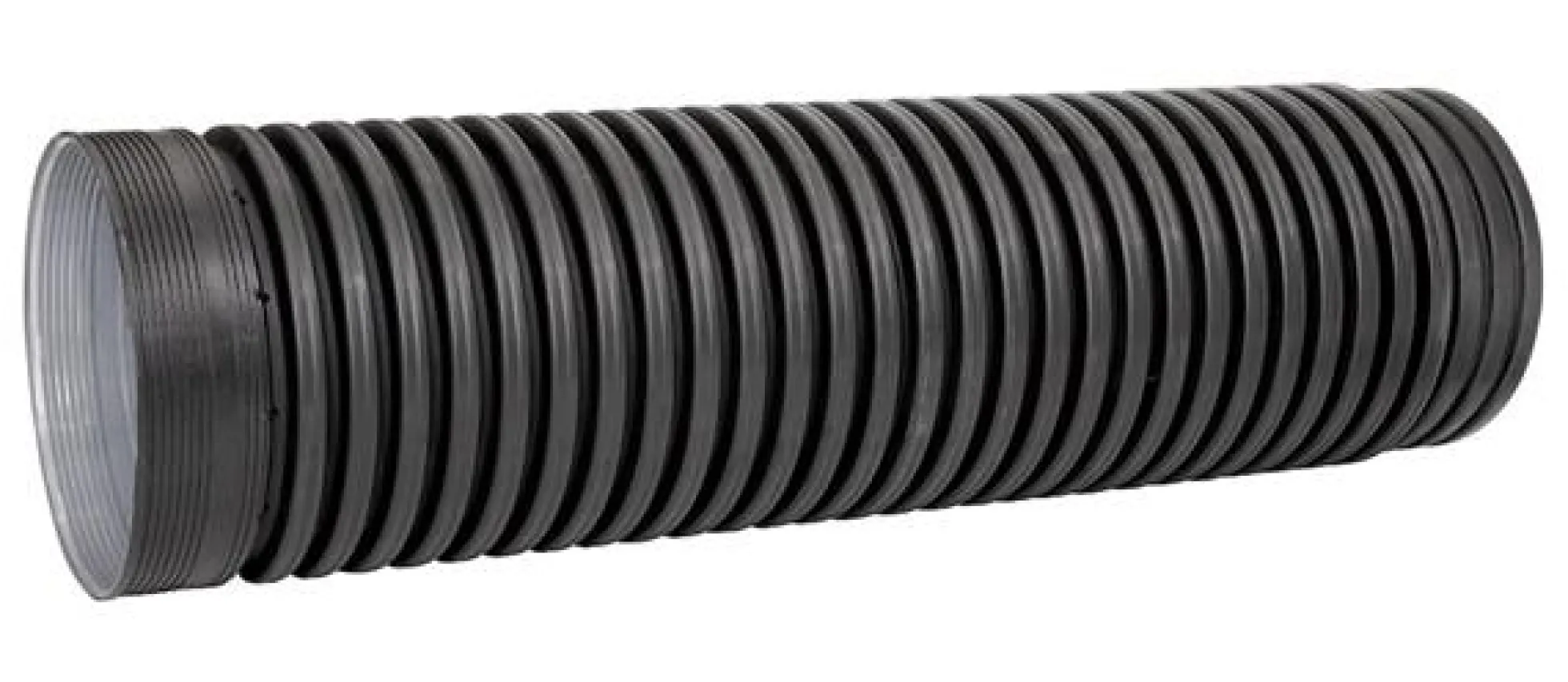 Uponor Rør IQ ID500, 3 meter, sort, med muffe, PP, SN8