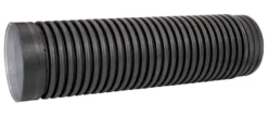 Uponor rør IQ ID400, 3 meter, sort, PP, SN8, med muffe, 400 mm indvendig diameter, 450 mm udvendig diameter