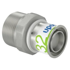 Uponor S-Press MLCP – Gevindovergang med preskobling og nippel
