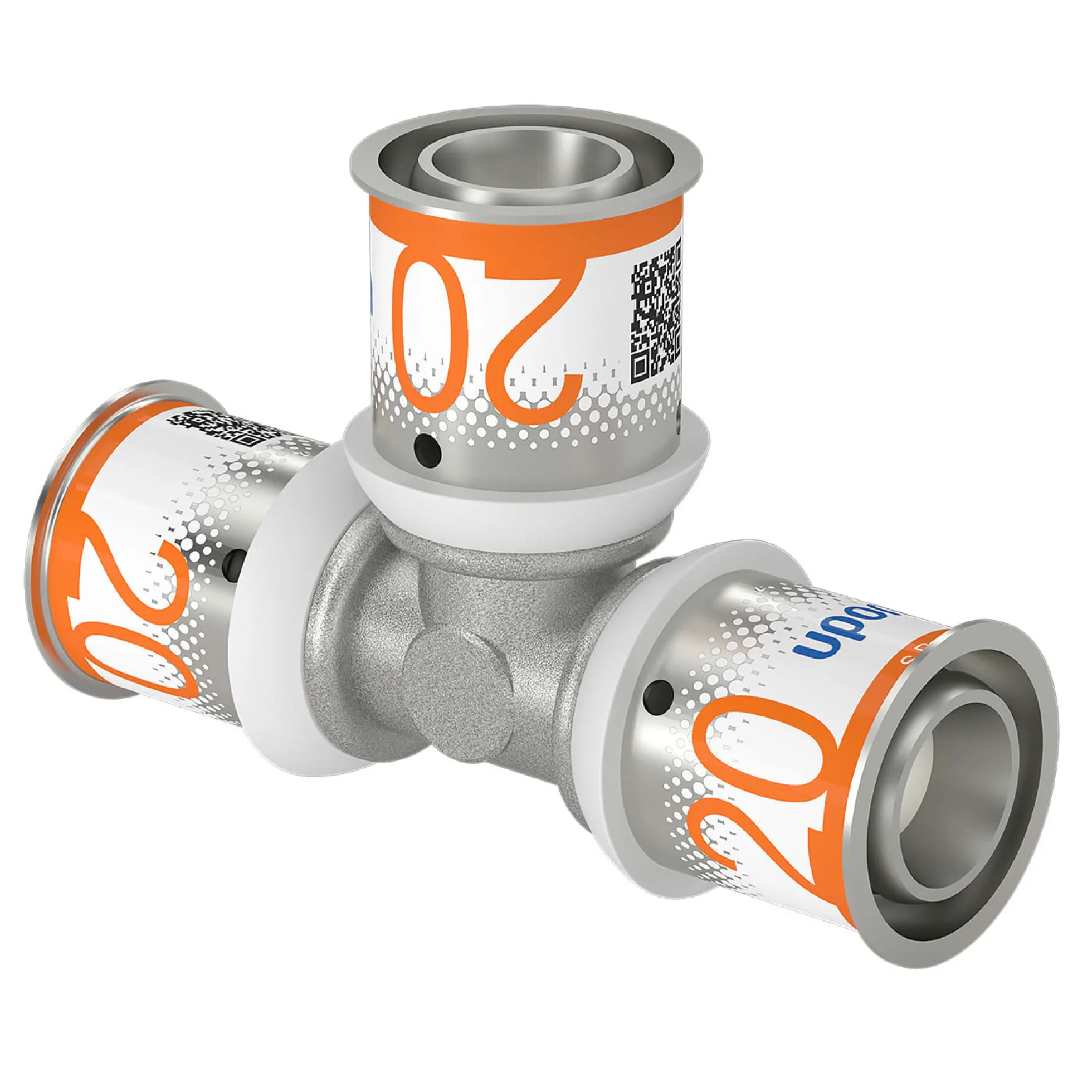 Uponor S-Press MLCP – Tee med preskoblinger og ens mål