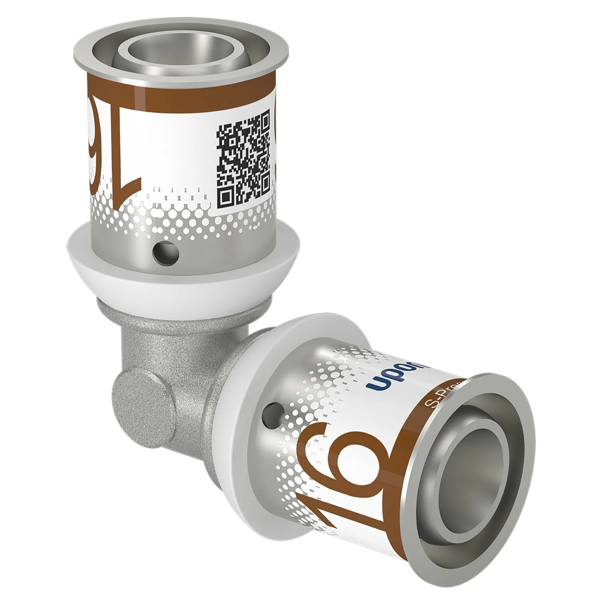 Uponor S-Press MLCP – Vinkel på 90° med preskoblinger