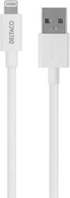 USB-A - Lightning kabel, 3 meter, hvid