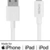 USB-A lightning kabel, 0.5 meter, hvid