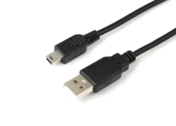 USB A, Mini USB B 5P, 10 meter, M-M, 28/1P, 24/2C, 48X0.12ALMG, OD 4.2 mm, sort