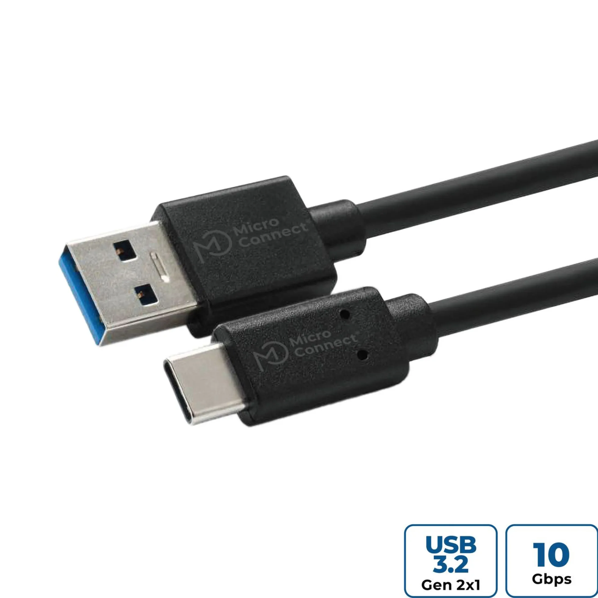 usb c-a 3.2 gen 2 kabel, usb-c gen2 - usb 3.0 a, 10 Gbit/s, sort