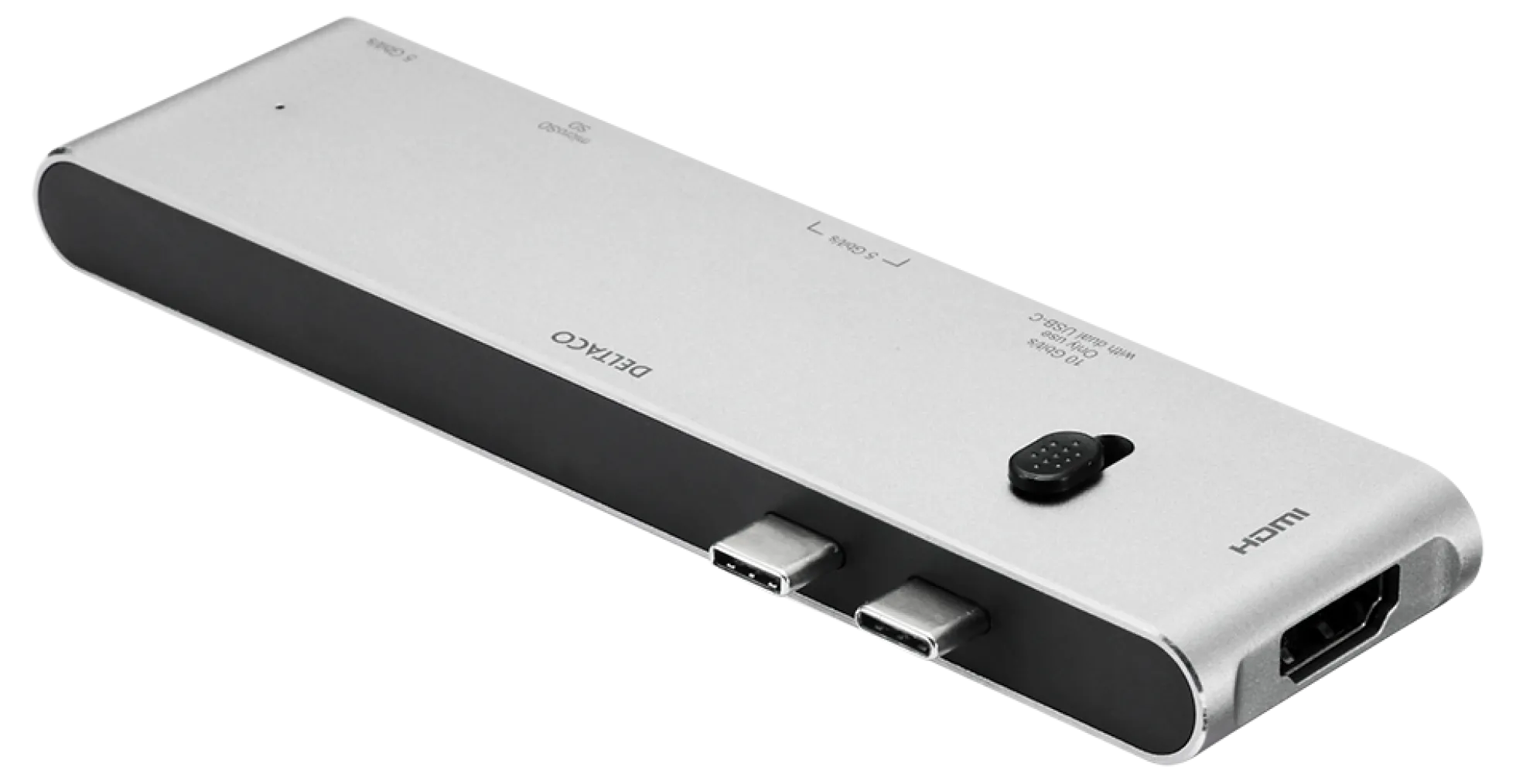 USB-C dockingstation, HDMI/SD/mSD reader, virker med MacBook - Deltaco